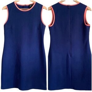 ASOS Navy Blue Dress with Pink Trim